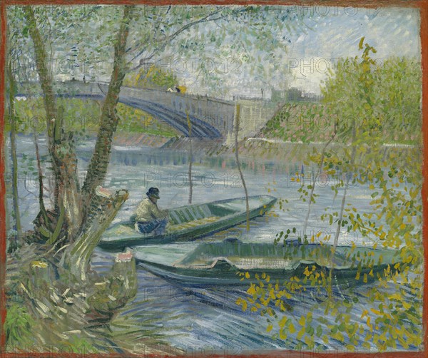 Fishing in Spring, the Pont de Clichy (Asnières), 1887. Creator: Vincent van Gogh.