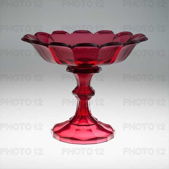 Compote, Bohemia, c. 1850. Creator: Bohemia Glass.