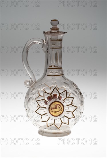 Bottle, Bohemia, c. 1730. Creator: Bohemia Glass.