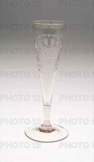 Champagne Glass, Bohemia, c. 1800. Creator: Bohemia Glass.