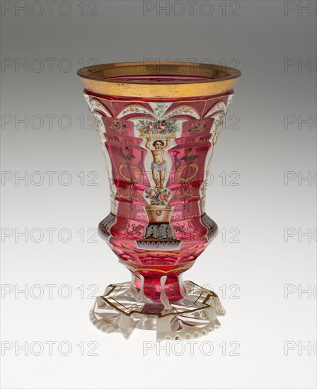 Beaker, Bohemia, c. 1840/50. Creator: Bohemia Glass.