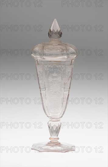 Goblet with Cover, Bohemia, c. 1725. Creator: Bohemia Glass.