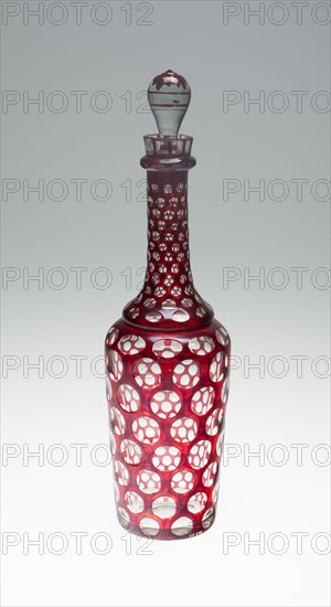 Decanter, Bohemia, c. 1840/50. Creator: Bohemia Glass.