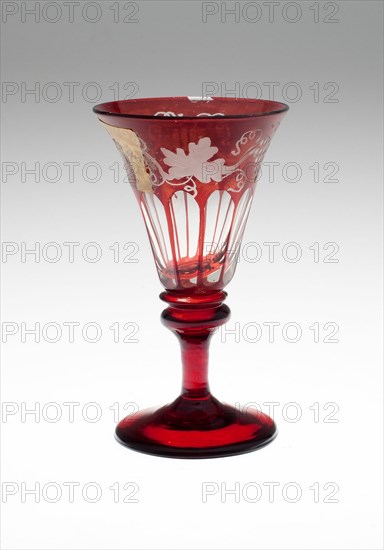 Wine Glass, Bohemia, Mid to late 19th century. Creator: Bohemia Glass.