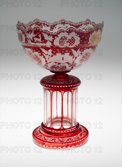 Centerpiece, Bohemia, c. 1840/50. Creator: Bohemia Glass.