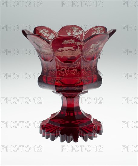 Compote, Bohemia, c. 1850. Creator: Bohemia Glass.