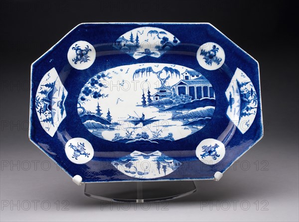 Platter, Bow, 1755/65. Creator: Bow Porcelain Factory.