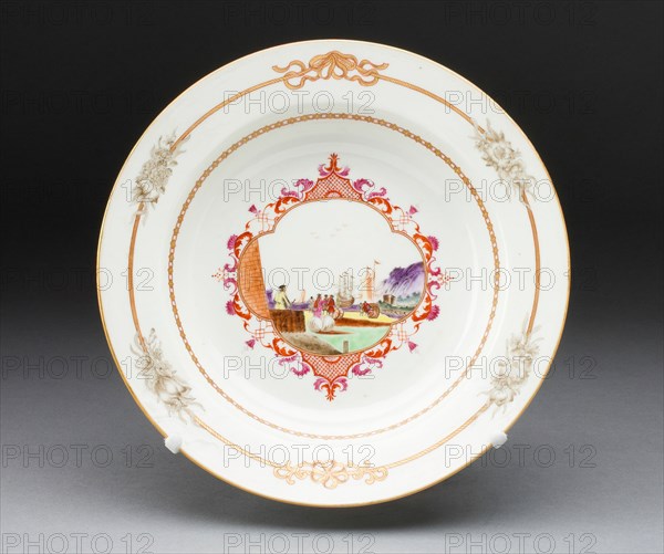Soup Bowl, Jingdezhen, c. 1750. Creator: Jingdezhen Porcelain.