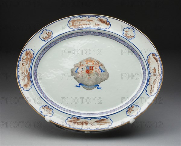 Platter, Jingdezhen, 1785/1800. Creator: Jingdezhen Porcelain.