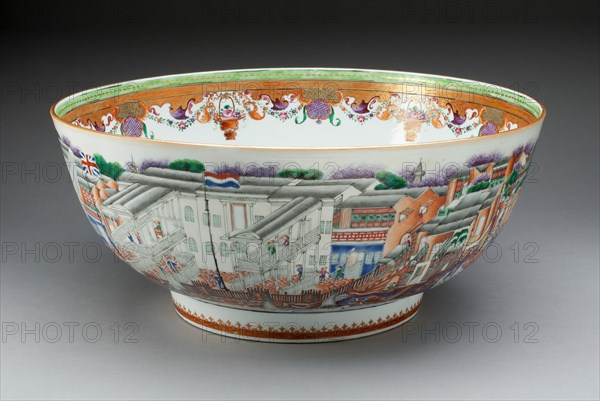 Punch Bowl, Jingdezhen, c. 1780/90. Creator: Jingdezhen Porcelain.