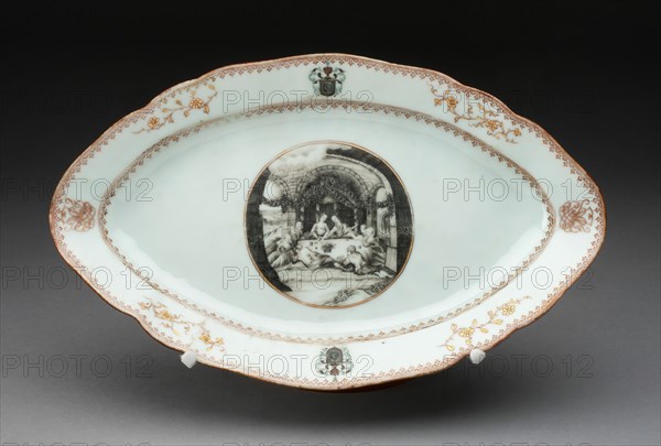 Platter, Jingdezhen, 1750/60. Creator: Jingdezhen Porcelain.