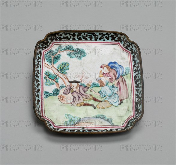 Tray, China, 1730/70. Creator: Jingdezhen Porcelain.