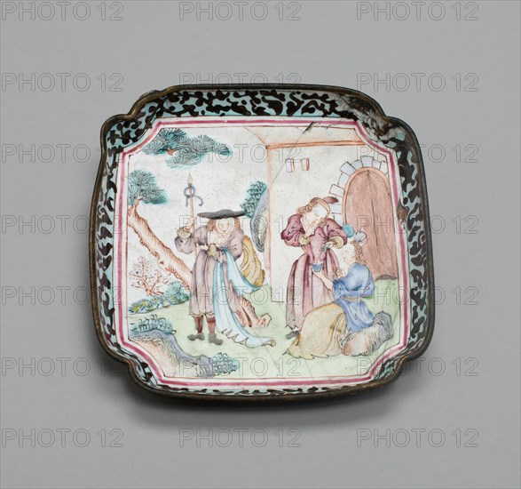 Tray, China, 1730/70. Creator: Jingdezhen Porcelain.