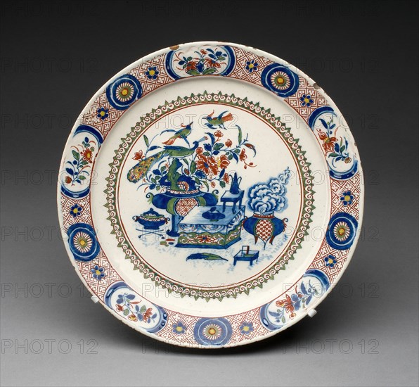 Plate, Delft, c. 1720. Creator: Delftware.
