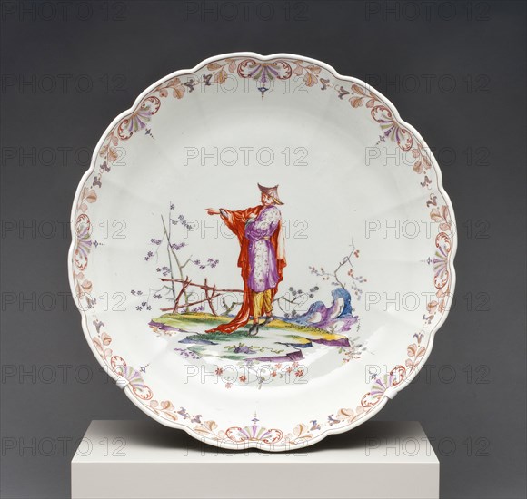 Plate, Vienna, 1730/35. Creator: Du Paquier Porcelain Manufactory.