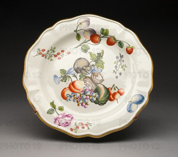 Plate, Vienna, c. 1735. Creator: Du Paquier Porcelain Manufactory.