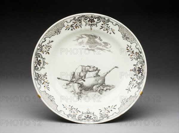 Plate, Vienna, c. 1735. Creator: Du Paquier Porcelain Manufactory.
