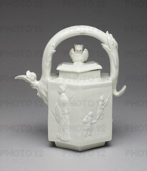 Teapot, Vienna, c. 1720. Creator: Du Paquier Porcelain Manufactory.