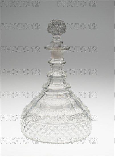 Decanter with Stopper, England, c. 1800. Creator: Unknown.
