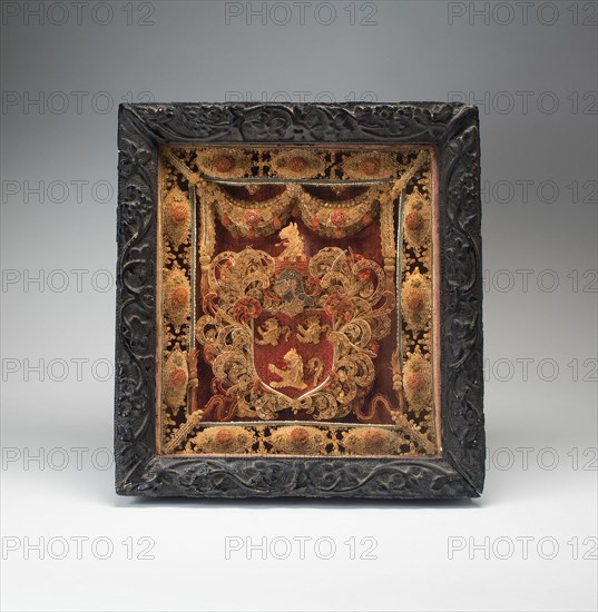 Shadow Box with Coat of Arms, England, Late 17th to early 18th century. Creator: Unknown.