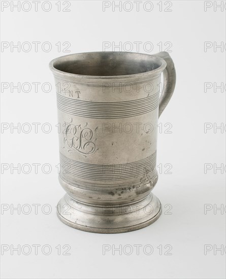Pint Measure with Double C Handle, England, 19th century. Creator: Unknown.