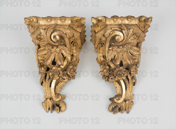 Pair of Brackets, England, 1740/50. Creator: Unknown.