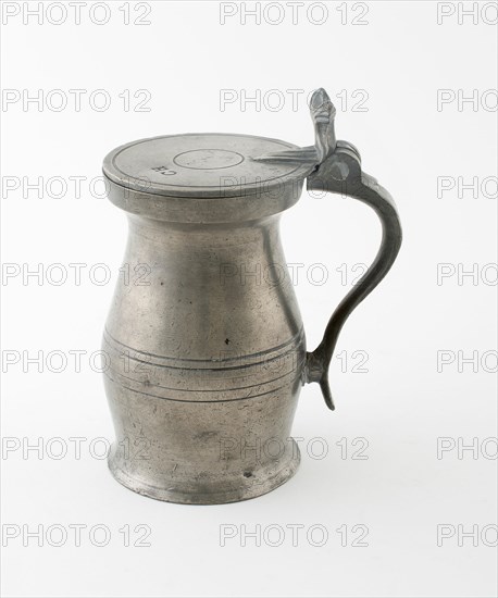 Half Pint Covered Wine Measure, England, c. 1740. Creator: Unknown.