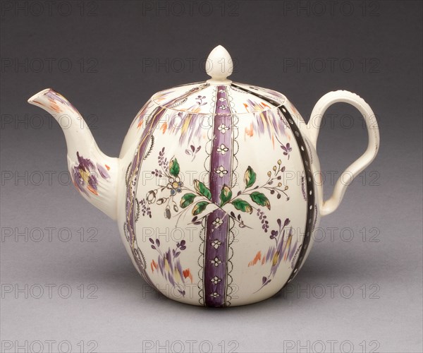 Teapot, Leeds, c. 1770. Creator: Unknown.