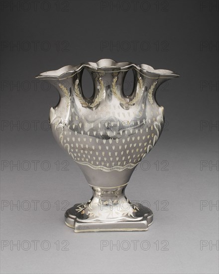 Flower Vase, Staffordshire, 1810/20. Creator: Staffordshire Potteries.