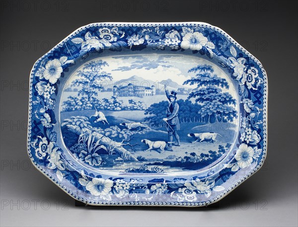 Platter, Staffordshire, Mid 19th century. Creator: Staffordshire Potteries.