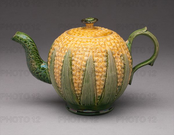 Teapot, Staffordshire, 1750/70. Creator: Staffordshire Potteries.