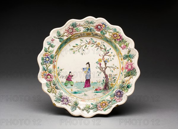 Plate, Staffordshire, 1760/69. Creator: Staffordshire Potteries.