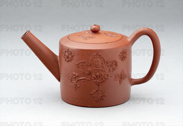 Teapot, Staffordshire, c. 1760. Creator: Staffordshire Potteries.