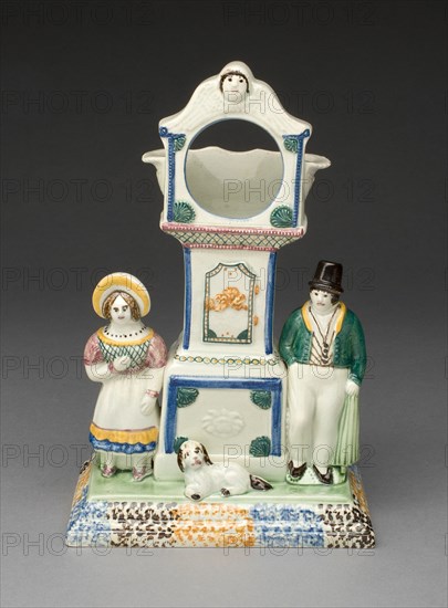 Watch Holder, Staffordshire, c. 1830. Creator: Staffordshire Potteries.