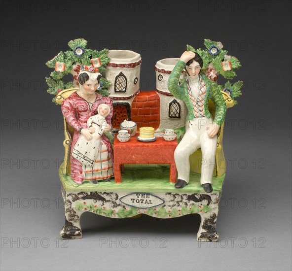 Chimney Ornament: Tee Total, Staffordshire, c. 1820. Creator: Staffordshire Potteries.