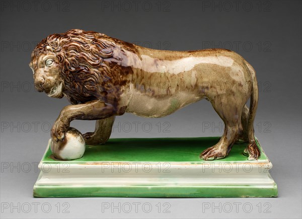 Lion (One of a Pair), Staffordshire, c. 1785. Creator: Staffordshire Potteries.