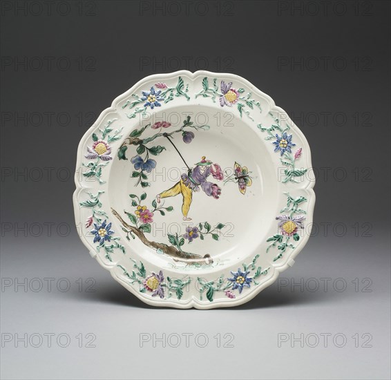 Soup Plate, Staffordshire, c. 1760. Creator: Staffordshire Potteries.