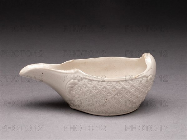 Pap Boat, Staffordshire, 1750/59. Creator: Staffordshire Potteries.