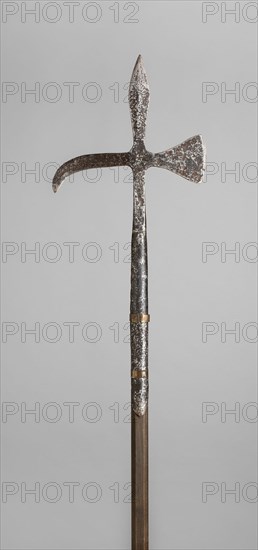 Poleaxe, Europe, 19th century in the late medieval style. Creator: Unknown.