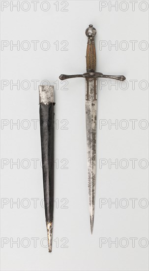 Parrying Dagger with Scabbard, Europe, 19th century in the style of c. 1600. Creator: Unknown.
