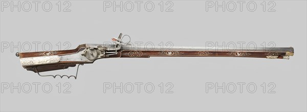 Wheellock Rifle, Germany, 1660. Creator: Unknown.