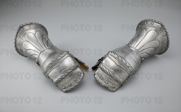 Pair of Mitten Gauntlets, Germany, 19th century (?) in the Innsbruck style of c. 1530/40. Creator: Unknown.