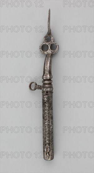 Wheellock Spanner with Powder Measure and Screwdriver, Germany, 17th century. Creator: Unknown.