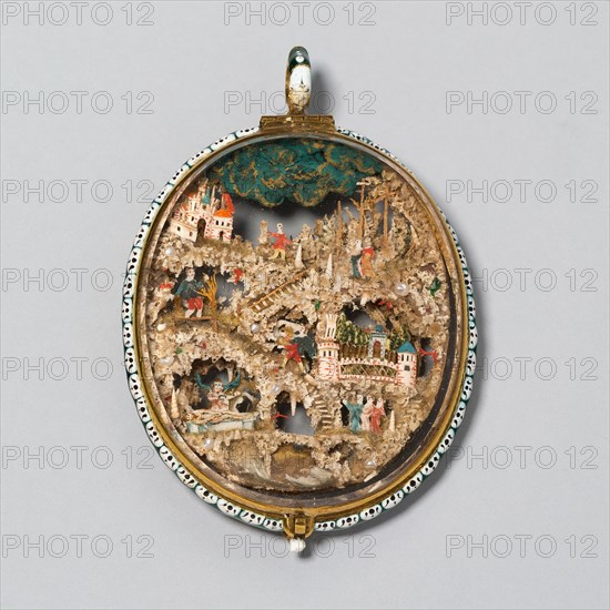 Double-Sided Pendant with Scenes from the Lives of Saint Francis and of Christ, Austria, 17th cent.. Creator: Unknown.