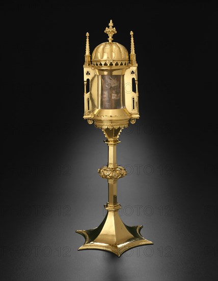 Circular Reliquary with Domed Roof and Relics of Saints Godehard and Bernward, 1375/1400. Creator: Unknown.