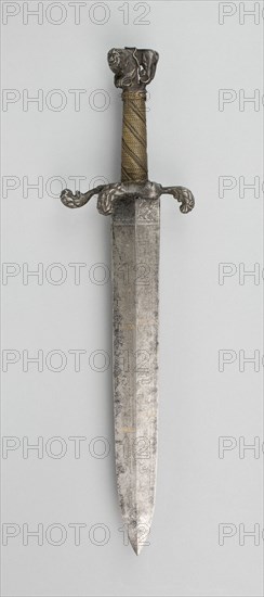 Hunting Hangar with Calendar Blade, Munich, blade dated 1534, hilt late 17th century. Creator: Unknown.