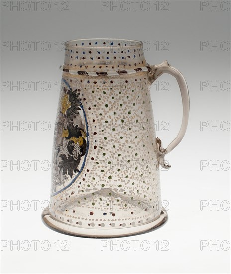 Tankard with Mansfeld Arms, Saxony, 1590/1600. Creator: Unknown.