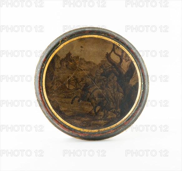 Roundel with Hunting Scene, Germany, Late 16th to 17th century. Creator: Unknown.