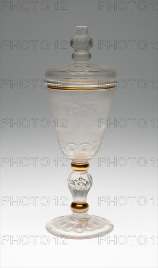 WIne Glass and Cover, Potsdam, c. 1740. Creator: Unknown.