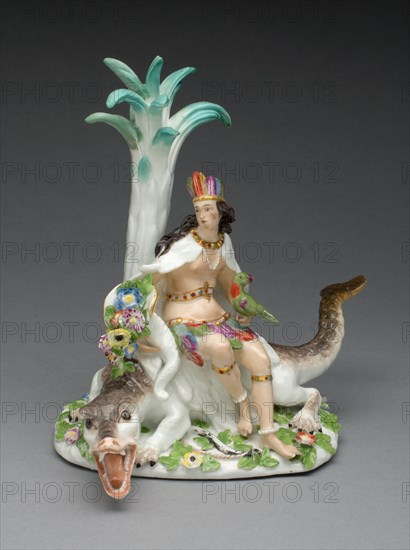 Allegorical Figure Representing America, Meissen, 1746. Creator: Meissen Porcelain.